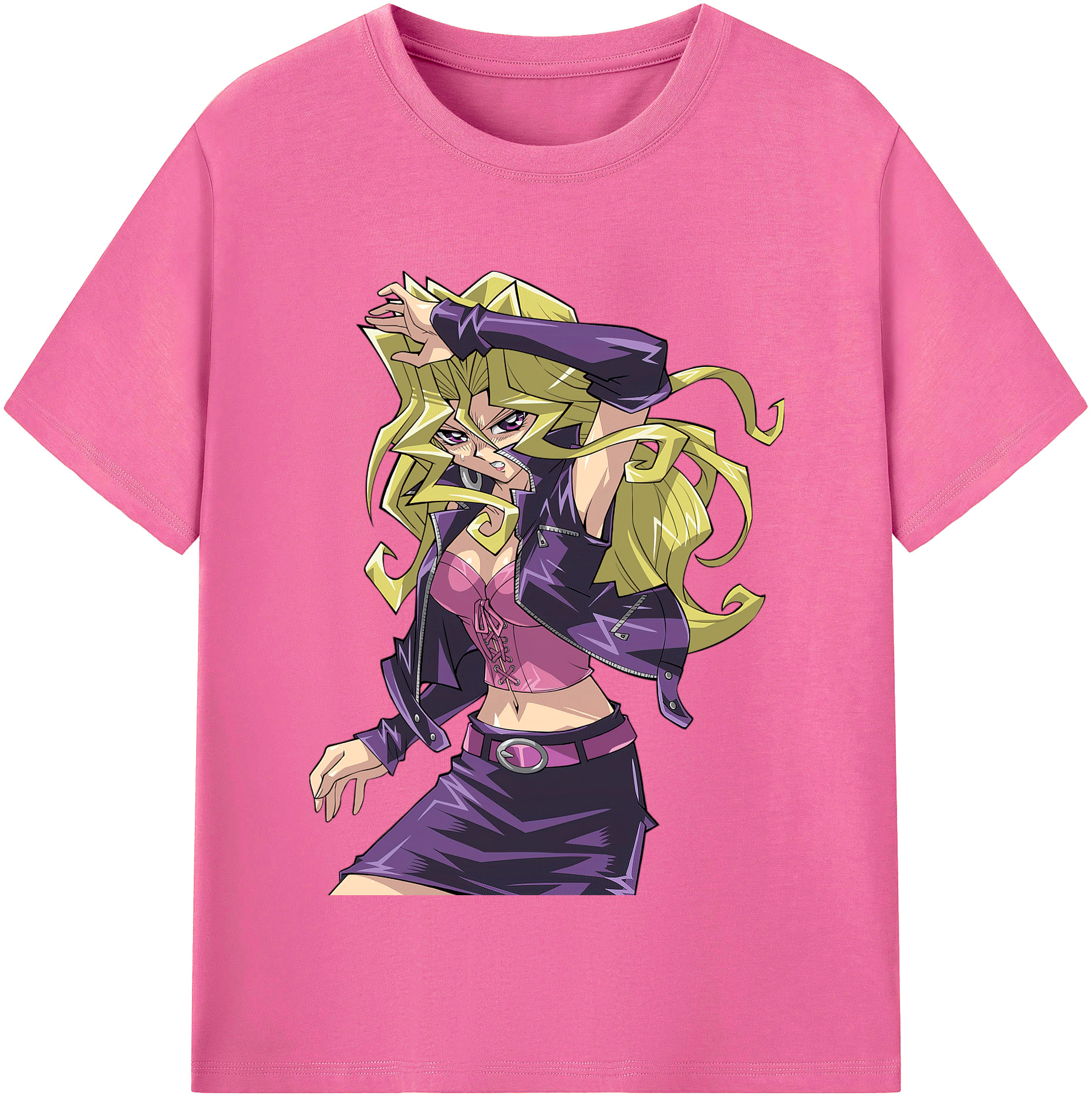 （画像用） 遊☆戯☆王 Yu-Gi-Oh! レディースカジュアルプリントTシャツ（綿100％）